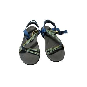 Teva Womens 6 Blue Yellow Strappy Hiking Sport Sandals Adjustable Buckle